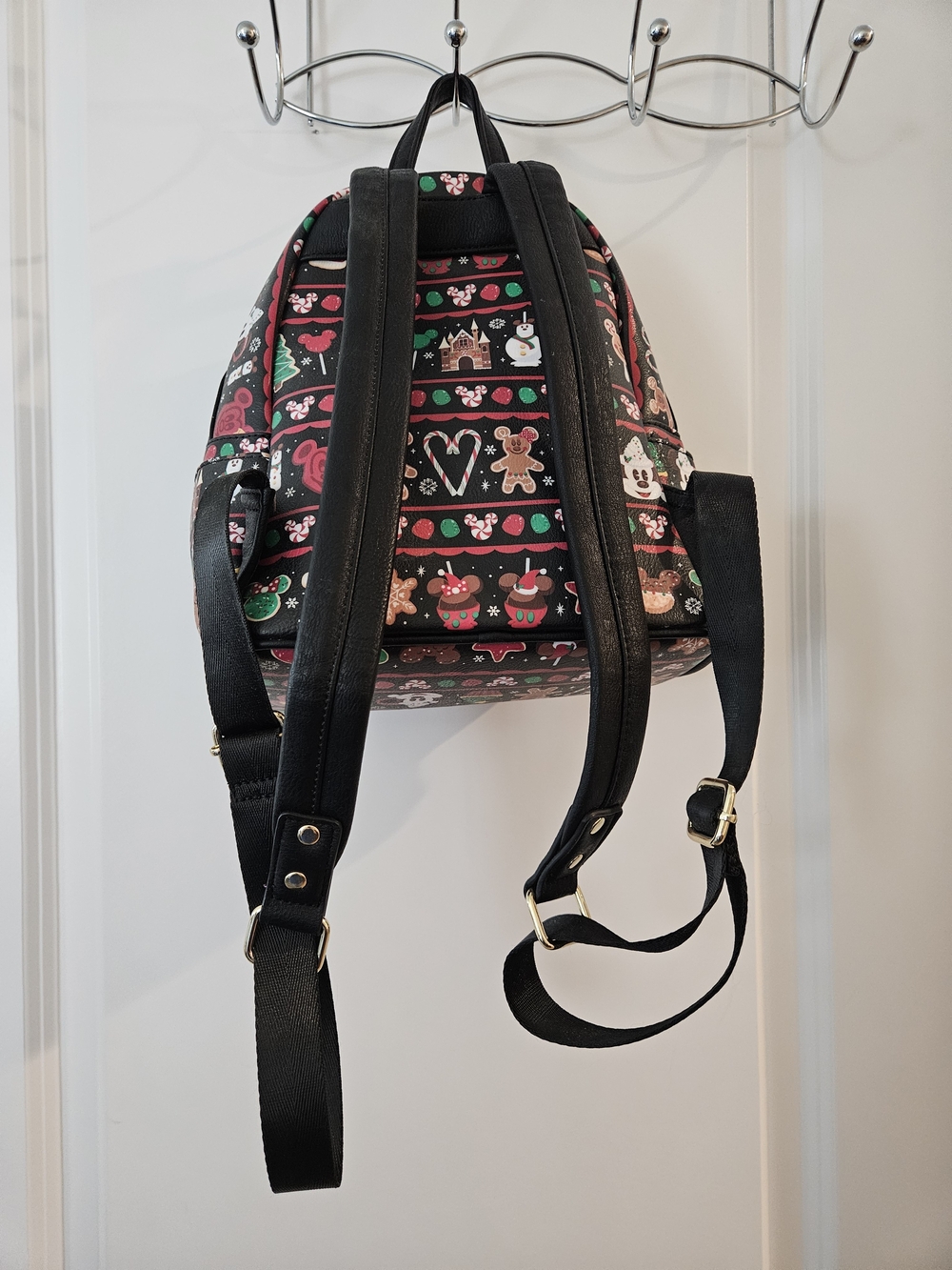 Disney Parks Loungefly Black Holiday Sweets Mini Backpack - Picture 3 of 9